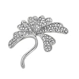 LO2875 - Flash Rose Gold White Metal Brooches with Top Grade Crystal  in Clear - Alamode