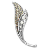 LO2876 - Imitation Rhodium White Metal Brooches with Synthetic Pearl in White - Alamode - Flyclothing LLC