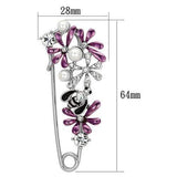 LO2878 - Imitation Rhodium White Metal Brooches with Synthetic Pearl in White - Alamode - Flyclothing LLC