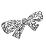 LO2882 - Imitation Rhodium White Metal Brooches with Top Grade Crystal  in Clear - Alamode
