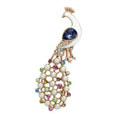 LO2897 - Flash Rose Gold White Metal Brooches with Top Grade Crystal in Multi Color - Alamode - Flyclothing LLC