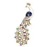 LO2897 - Flash Rose Gold White Metal Brooches with Top Grade Crystal  in Multi Color - Alamode