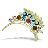 LO2929 - Flash Gold White Metal Brooches with Top Grade Crystal in Multi Color - Alamode - Flyclothing LLC