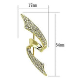 LO2940 - Flash Gold White Metal Brooches with Top Grade Crystal in Clear - Alamode - Flyclothing LLC