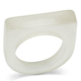 LO2965 -  Resin Ring with Synthetic Synthetic Stone in Clear - Alamode
