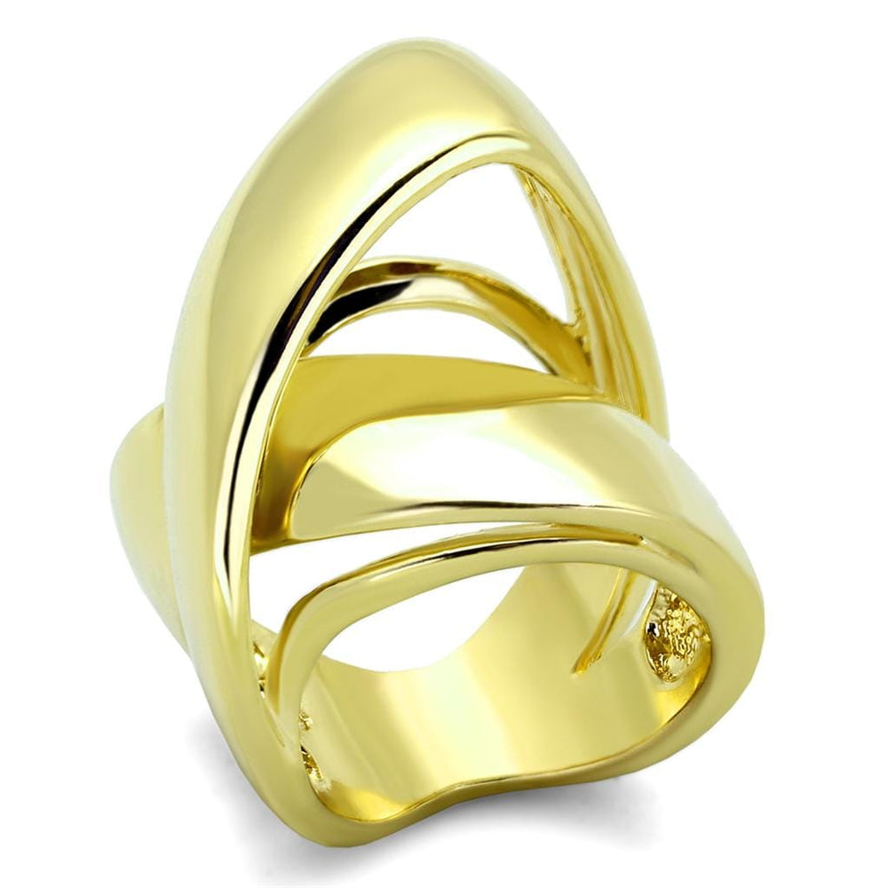LO3192 - Gold Brass Ring with No Stone - Alamode