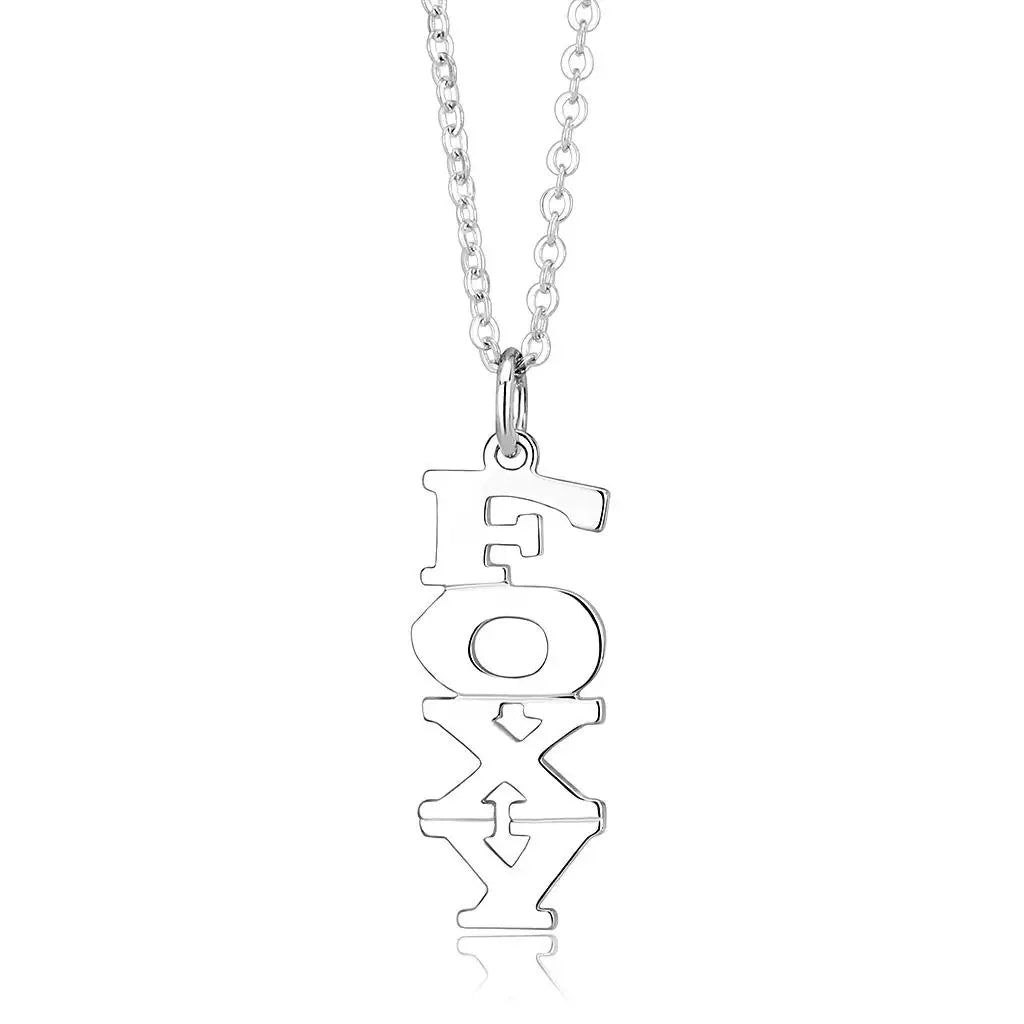LO337 - Silver Brass Pendant with No Stone - Alamode - Flyclothing LLC