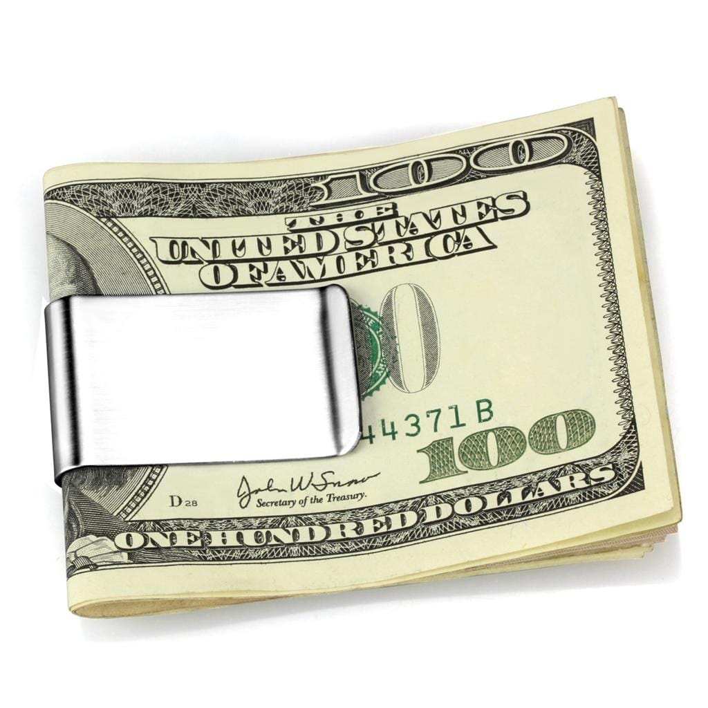 LO3380 - High polished (no plating) Stainless Steel Money clip with No Stone - Alamode - Flyclothing LLC