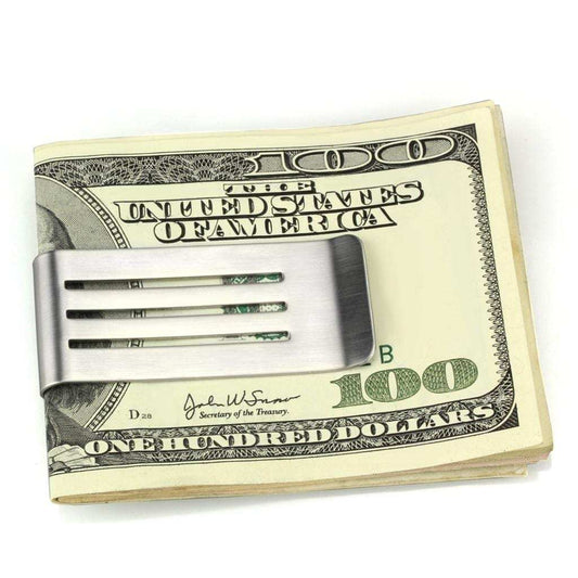 LO3383 - High polished (no plating) Stainless Steel Money clip with No Stone - Alamode - Flyclothing LLC