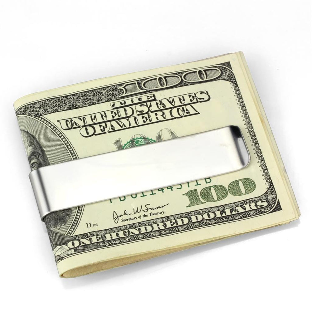 LO3384 - High polished (no plating) Stainless Steel Money clip with No Stone - Alamode