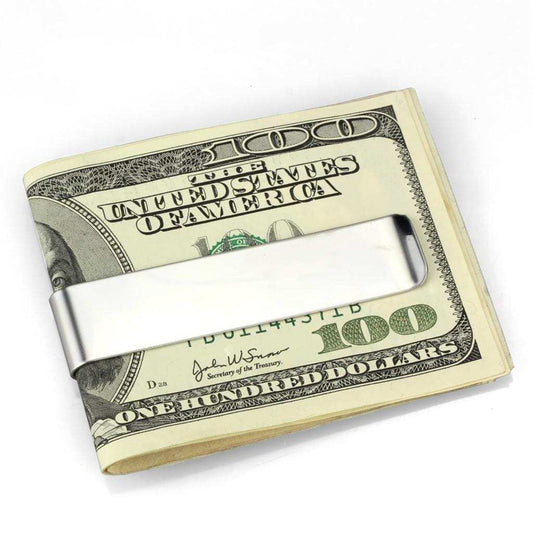 LO3384 - High polished (no plating) Stainless Steel Money clip with No Stone - Alamode - Flyclothing LLC