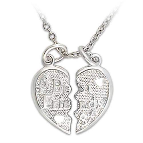 LO340 - Silver Brass Pendant with No Stone - Alamode - Flyclothing LLC