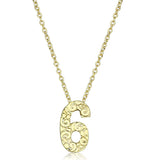 LO3463 - Flash Gold Brass Chain Pendant with Top Grade Crystal  in Clear