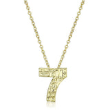 LO3464 - Flash Gold Brass Chain Pendant with Top Grade Crystal  in Clear