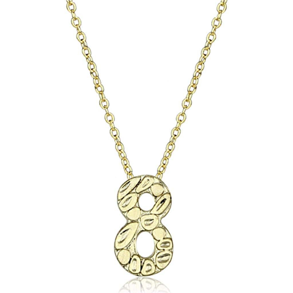 LO3466 - Flash Gold Brass Chain Pendant with Top Grade Crystal  in Clear - Alamode
