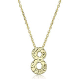 LO3466 - Flash Gold Brass Chain Pendant with Top Grade Crystal  in Clear - Alamode