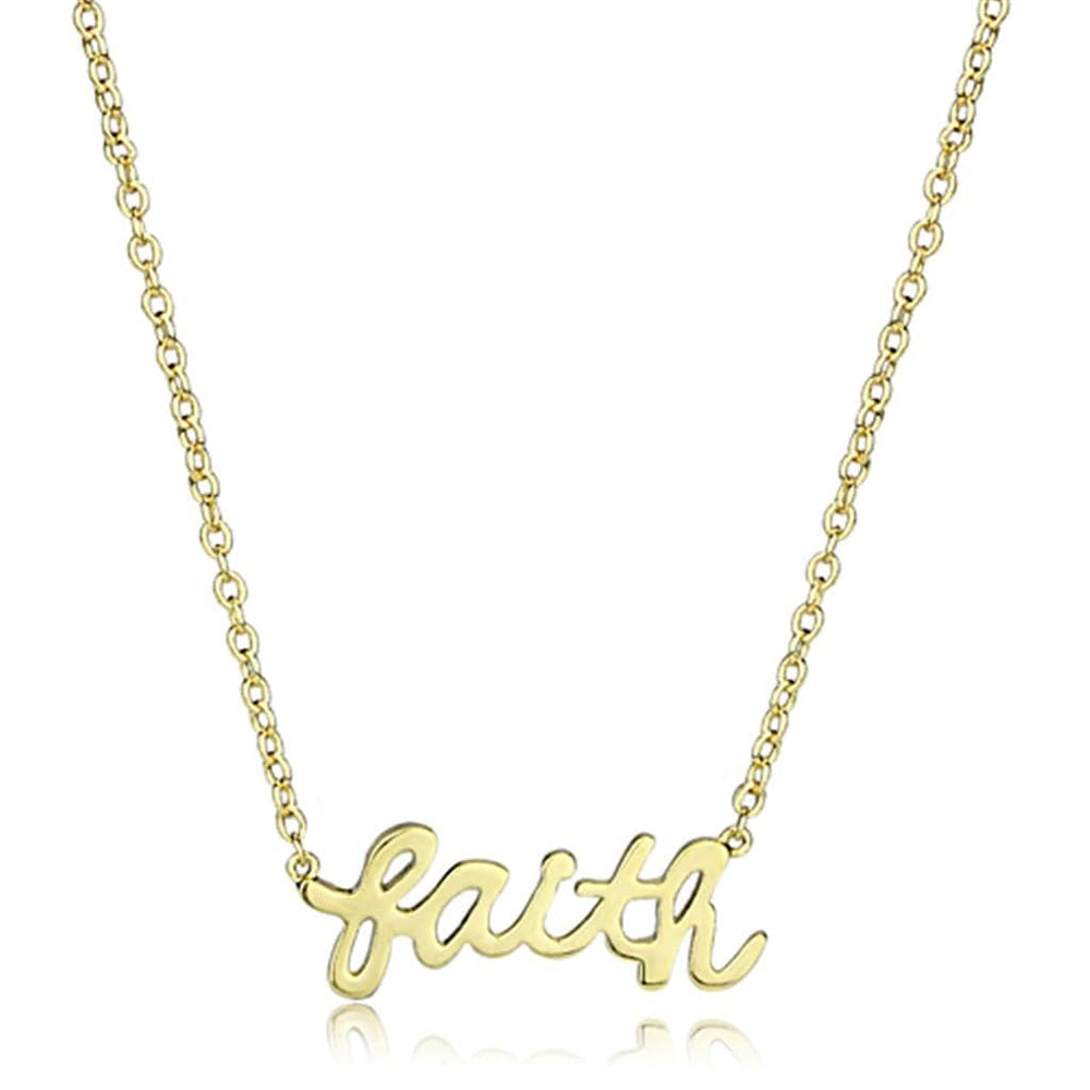 LO3485 - Gold Brass Chain Pendant with No Stone - Alamode