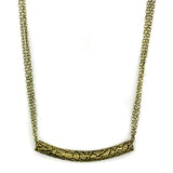 LO3725 - Antique Copper Brass Necklace with No Stone - Alamode - Flyclothing LLC
