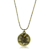 LO3824 - Antique Copper White Metal Chain Pendant with No Stone - Alamode - Flyclothing LLC