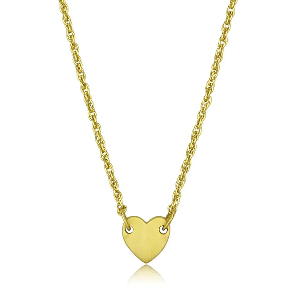LO3843 - Gold & Brush Brass Chain Pendant with No Stone - Alamode - Flyclothing LLC