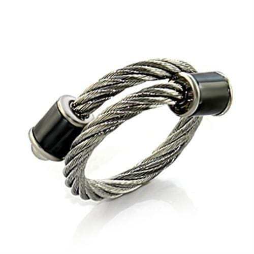 LO394 - Stainless Steel Ring with No Stone - Alamode - Flyclothing LLC