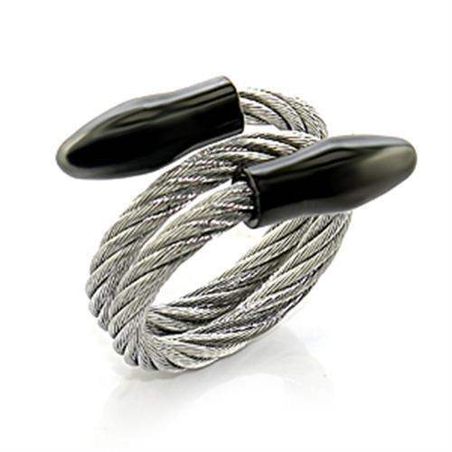 LO396 - Stainless Steel Ring with No Stone - Alamode - Flyclothing LLC