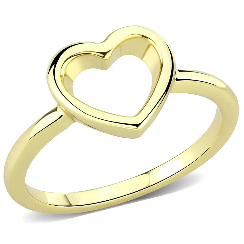 LO3985 - Flash Gold Brass Ring with No Stone - Alamode - Flyclothing LLC