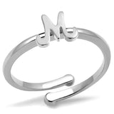LO3993 - Rhodium Brass Ring with No Stone - Alamode - Flyclothing LLC