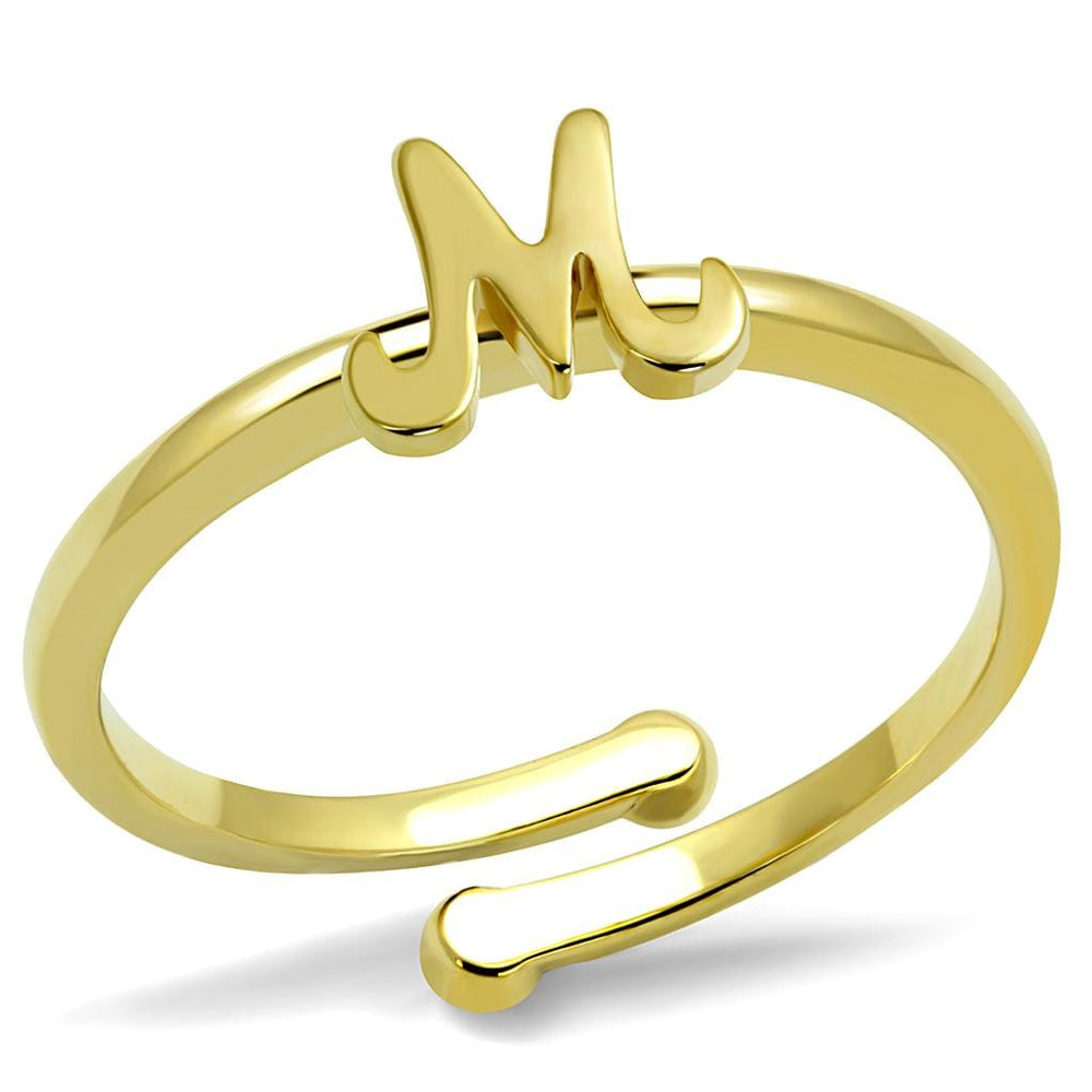 LO3994 - Flash Gold Brass Ring with No Stone - Alamode