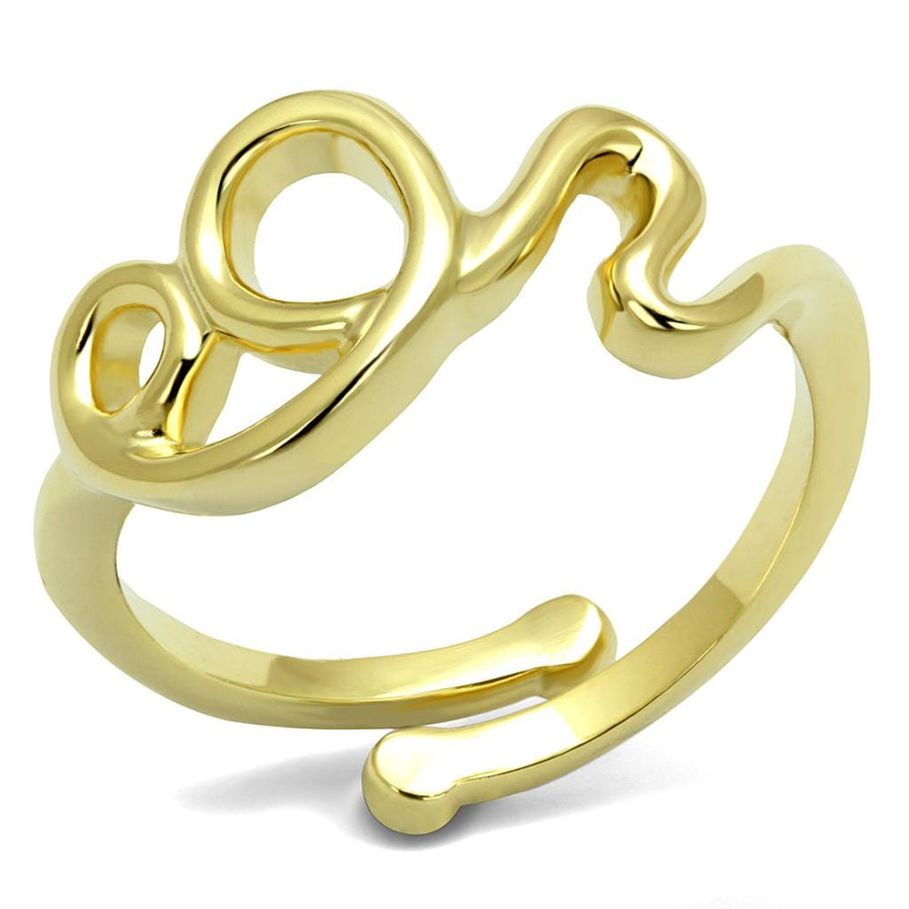 LO4002 - Flash Gold Brass Ring with No Stone - Alamode