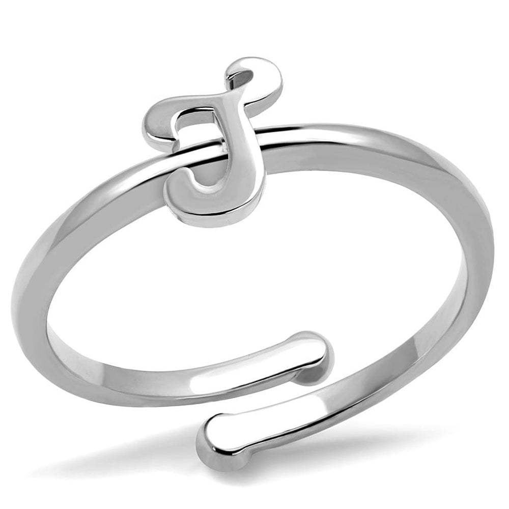 LO4011 - Rhodium Brass Ring with No Stone - Alamode