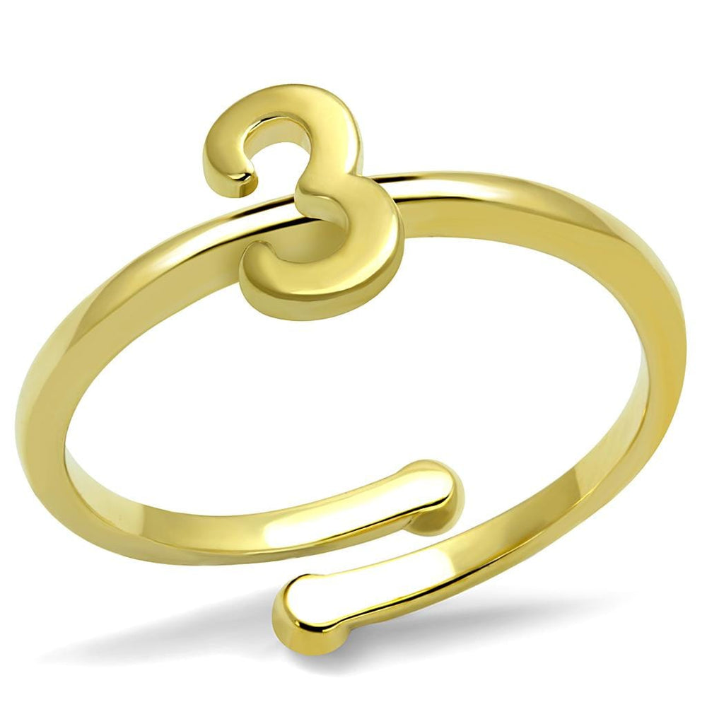 LO4022 - Flash Gold Brass Ring with No Stone - Alamode