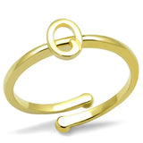 LO4036 - Flash Gold Brass Ring with No Stone - Alamode - Flyclothing LLC