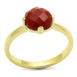 LO4077 - Flash Gold Brass Ring with Synthetic Synthetic Stone in Siam - Alamode - Flyclothing LLC