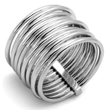 LO4082 - Rhodium Brass Ring with No Stone - Alamode - Flyclothing LLC