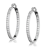 LO4119 - Rhodium Brass Earrings with AAA Grade CZ in Clear - Alamode - Flyclothing LLC