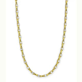 LO4123 - Gold Brass Necklace with AAA Grade CZ in Clear - Alamode - Flyclothing LLC