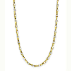 LO4123 - Gold Brass Necklace with AAA Grade CZ  in Clear