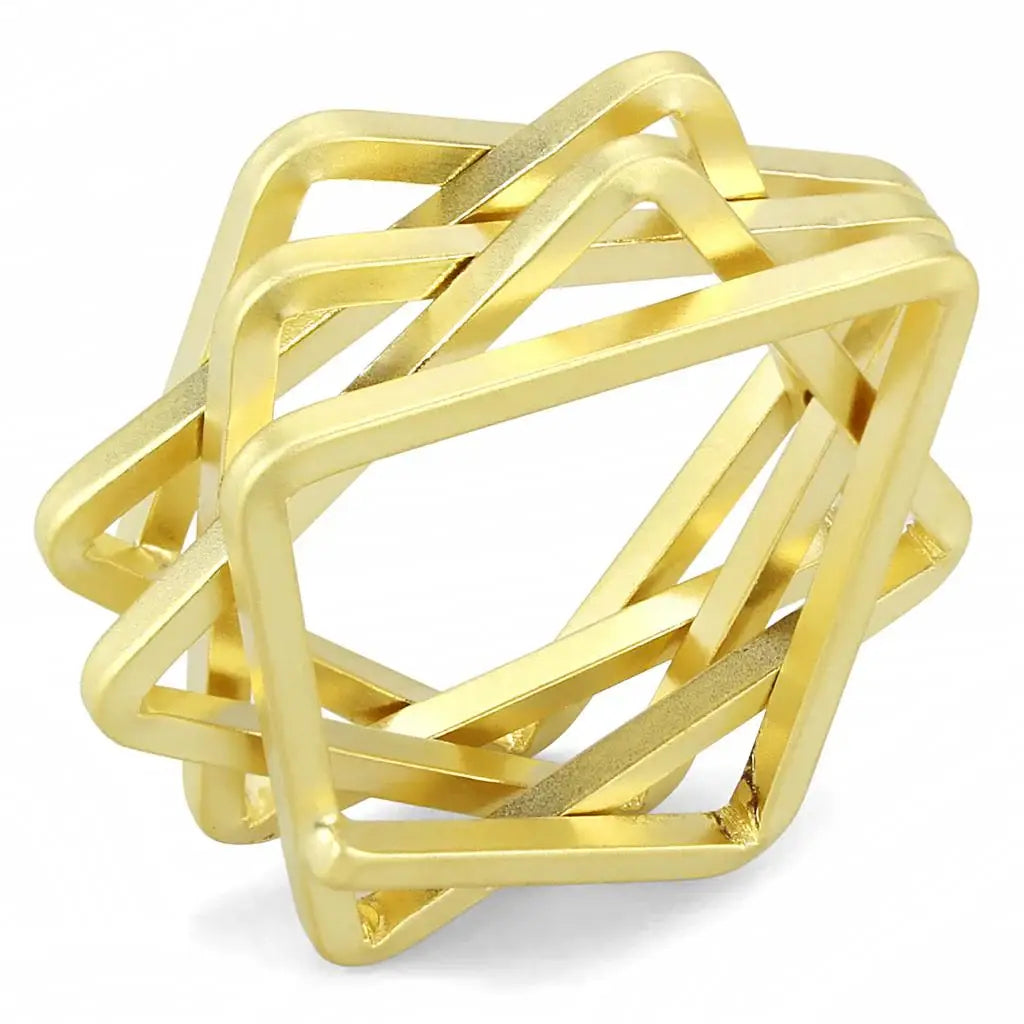 LO4236 - Matte Gold Brass Ring with No Stone - Alamode - Flyclothing LLC