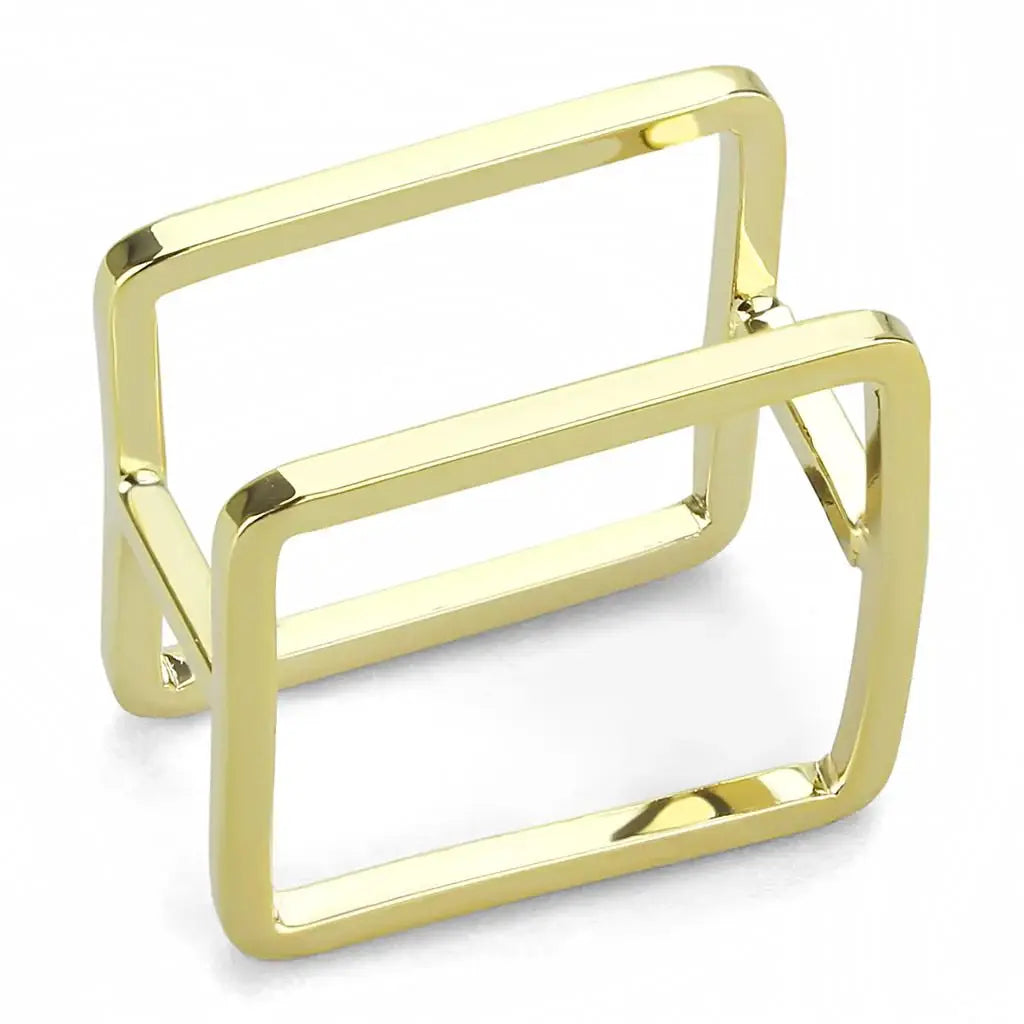 LO4238 - Flash Gold Brass Ring with No Stone - Alamode - Flyclothing LLC