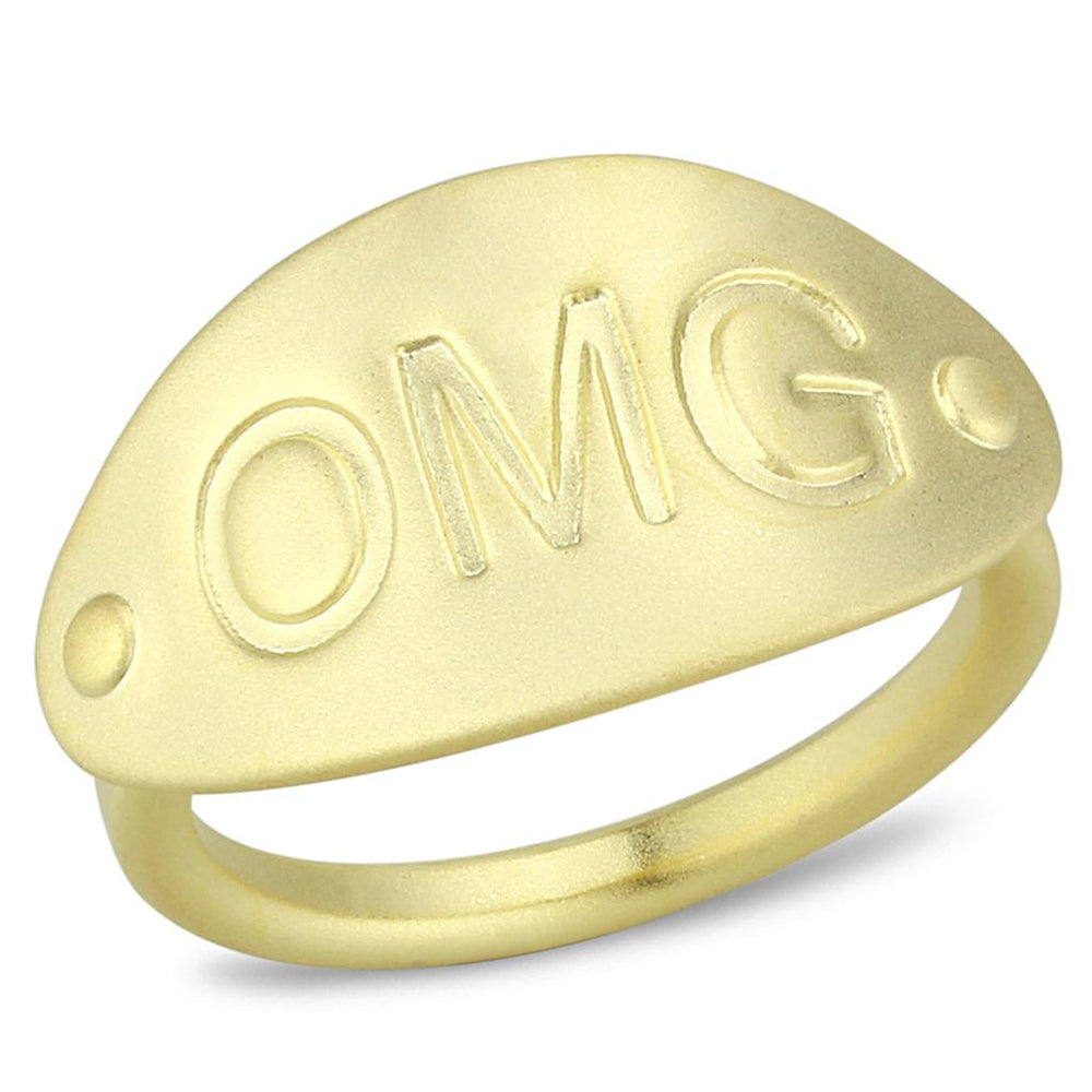 LO4243 - Matte Gold Brass Ring with No Stone - Alamode