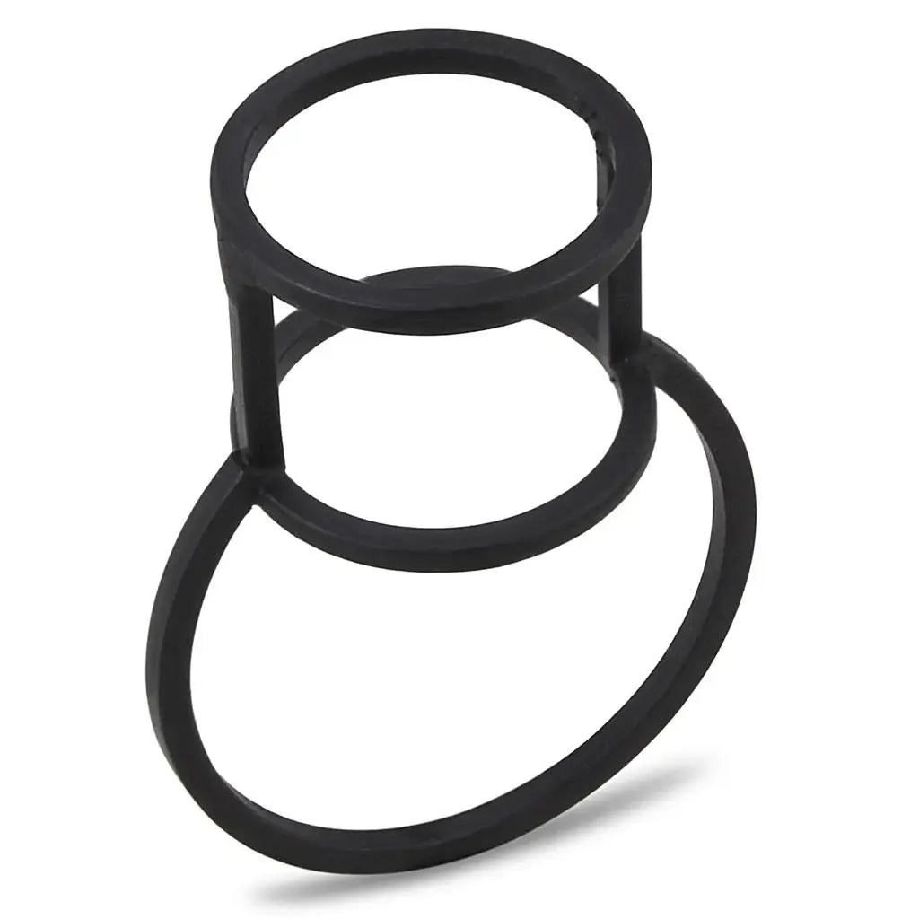 LO4251 - Ruthenium Brass Ring with No Stone - Alamode - Flyclothing LLC