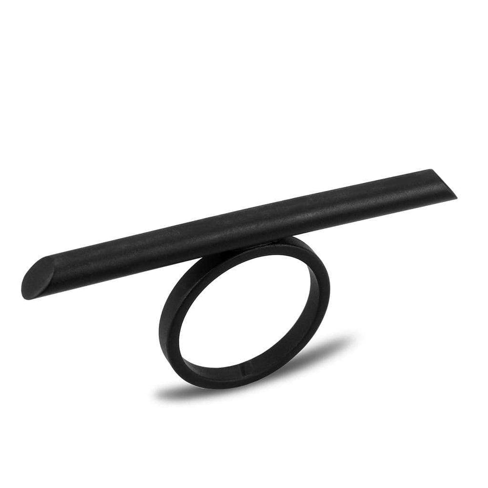 LO4259 - Ruthenium Brass Ring with No Stone - Alamode - Flyclothing LLC
