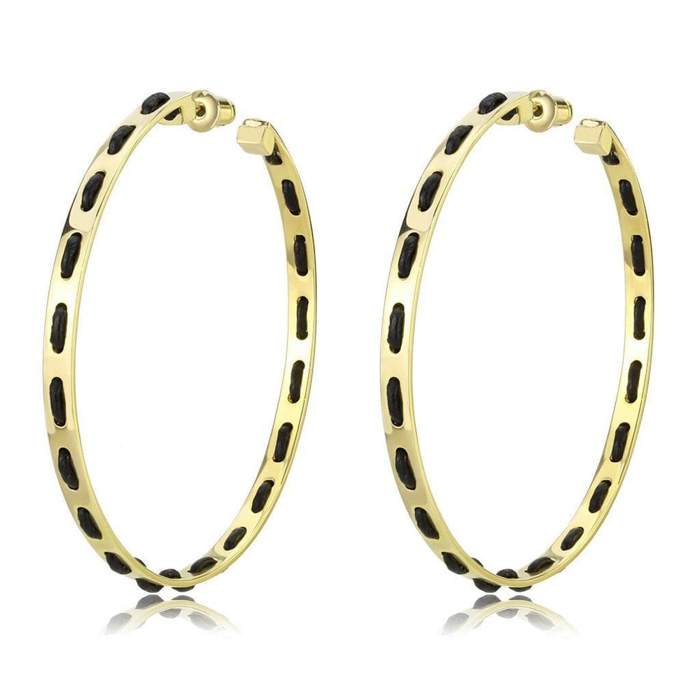 LO4678 - Gold Brass Earrings with No Stone - Alamode