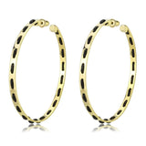 LO4678 - Gold Brass Earrings with No Stone - Alamode