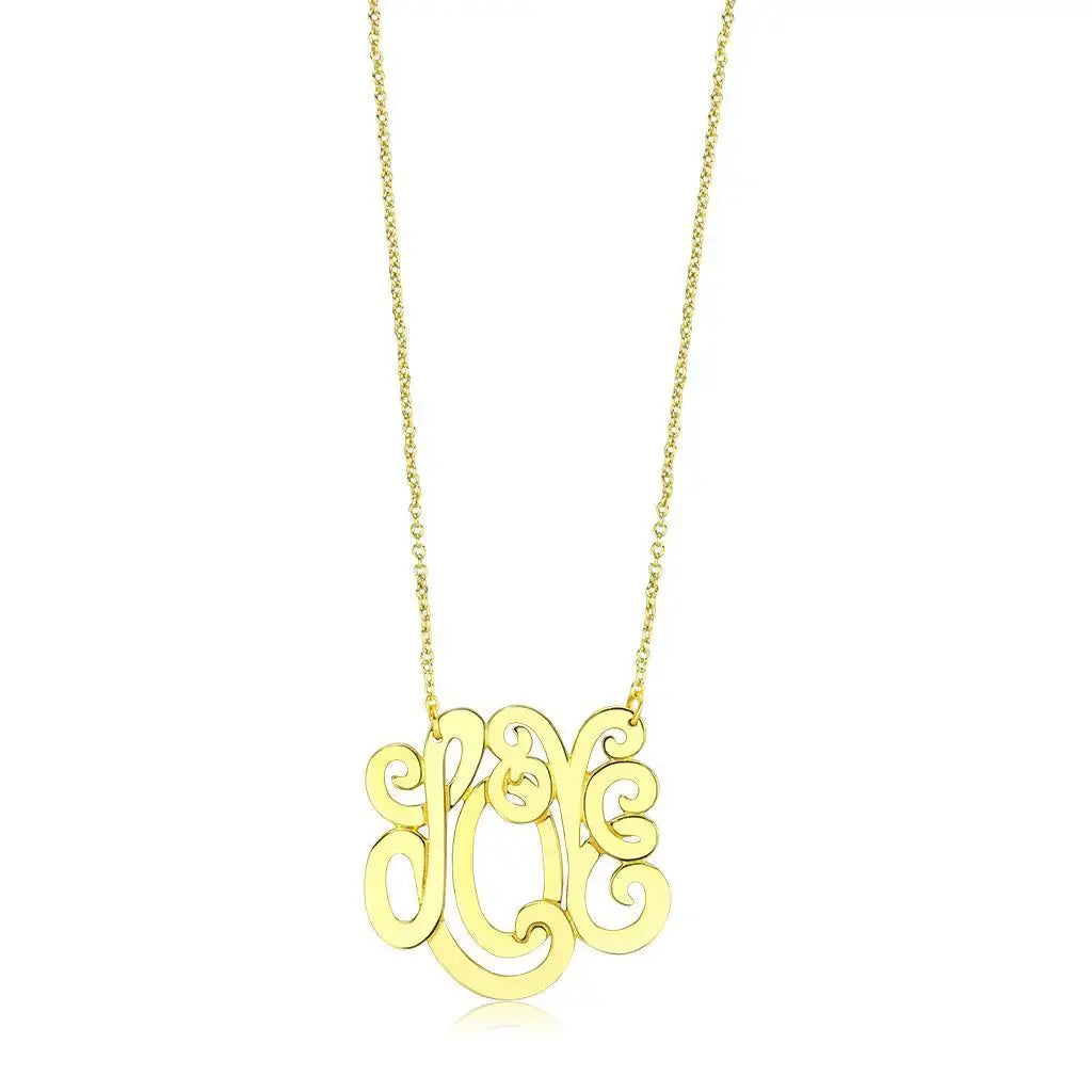 LO4690 - Rhodium Brass Necklace with No Stone - Alamode - Flyclothing LLC