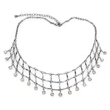 LO4731 - Ruthenium White Metal Necklace with Top Grade Crystal in Light Amethyst - Alamode - Flyclothing LLC