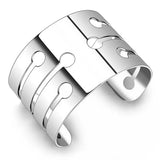 LO479 - Stainless Steel Bangle with No Stone - Alamode - Flyclothing LLC