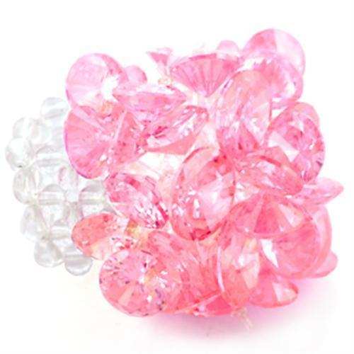 LO658 - Stone Ring with AAA Grade CZ in Rose - Alamode - Flyclothing LLC