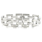 LO708 - Imitation Rhodium Brass Bracelet with No Stone - Alamode